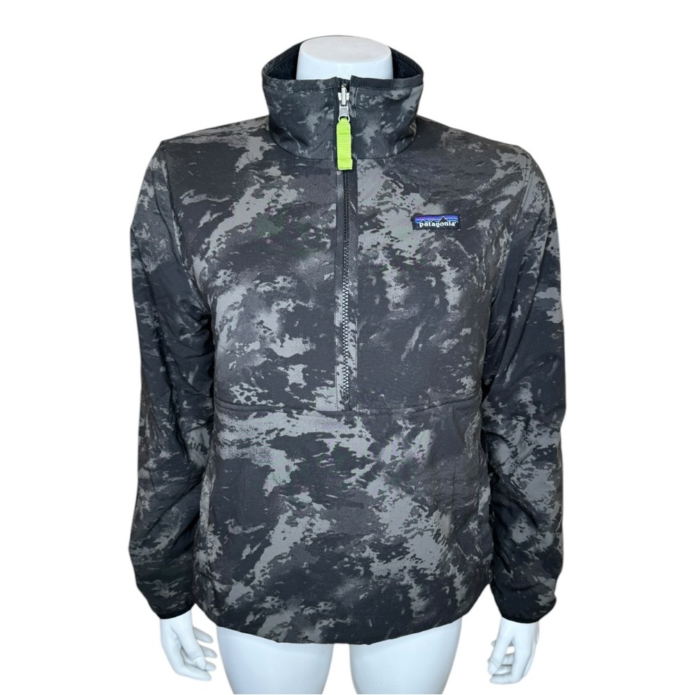 Patagonia Reversible Glissdale Camo Jacket S Snap-T 1/2 Zip Black Storm